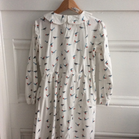 SOLD - Bird Print Dress with Pockets - Picture 2 of 5